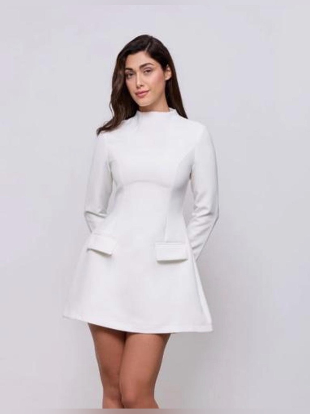 Odd Muse White Long-Sleeve dress